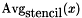 $ \mbox{Avg}_{\mbox{stencil}}(x) $