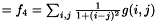 $= f_4 = \sum_{i,j}\frac{1}{1 + (i - j)^2}g(i, j) $