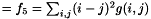 $ = f_5 = \sum_{i,j}(i - j)^2g(i, j) $