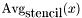 $ \mbox{Avg}_{\mbox{stencil}}(x) $