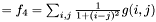 $= f_4 = \sum_{i,j}\frac{1}{1 + (i - j)^2}g(i, j) $
