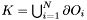 $ K=\bigcup_{i=1}^N\partial{O_i} $