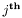 $j^{\mathbf{th}}$
