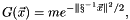\[ G(\vec{x}) = m e^{-\|\S^{-1} \vec{x}\|^2 / 2}, \]