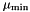 $\mu_{\rm min}$