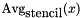 $ \mbox{Avg}_{\mbox{stencil}}(x) $