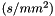 $ (s/mm^2) $