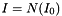 $ I = N(I_0) $