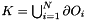 $ K=\bigcup_{i=1}^N\partial{O_i} $