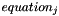 $ equation_{j} $