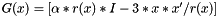 $ G(x) = [\alpha*r(x)*I - 3*x*x'/r(x) ]$
