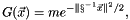 \[ G(\vec{x}) = m e^{-\|\S^{-1} \vec{x}\|^2 / 2}, \]