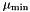 $\mu_{\rm min}$