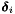 $ \boldsymbol{ \delta }_i $