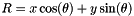 $ R = x \cos(\theta) + y \sin(\theta) $