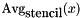 $ \mbox{Avg}_{\mbox{stencil}}(x) $