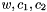 $w,c_1,c_2$
