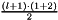 $\frac{(l+1)\cdot(1+2)}{2}$