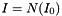 $ I = N(I_0) $