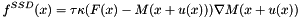\[ f^{SSD}(x)=\tau\kappa(F(x)-M(x+u(x)))\nabla M(x+u(x)) \]