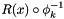 $ R(x)\circ\phi_k^{-1} $