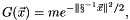 \[ G(\vec{x}) = m e^{-\|\S^{-1} \vec{x}\|^2 / 2}, \]