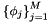$\left\{ \phi_j \right\}_{j=1}^{M}$