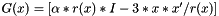 $ G(x) = [\alpha*r(x)*I - 3*x*x'/r(x) ]$