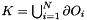 $ K=\bigcup_{i=1}^N\partial{O_i} $