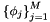 $\left\{ \phi_j \right\}_{j=1}^{M}$