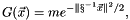 \[ G(\vec{x}) = m e^{-\|\S^{-1} \vec{x}\|^2 / 2}, \]