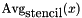 $ \mbox{Avg}_{\mbox{stencil}}(x) $