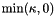 $ \min(\kappa,0) $