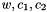 $w,c_1,c_2$