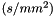 $ (s/mm^2) $