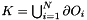 $ K=\bigcup_{i=1}^N\partial{O_i} $