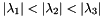 $ | \lambda_1 | < | \lambda_2 | < |\lambda_3 | $