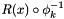 $ R(x)\circ\phi_k^{-1} $